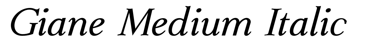 Giane Medium Italic